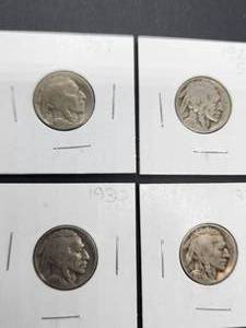 (9) Assorted U.S. Mint Buffalo Nickels