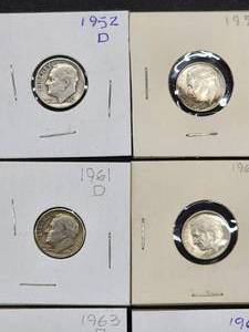 (9) Assorted U.S. Mint Silver Roosevelt Dimes