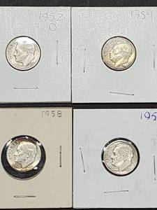 (9) Assorted U.S. Mint Silver Roosevelt Dimes