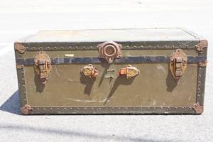 Vintage WWll Era Military Trunk