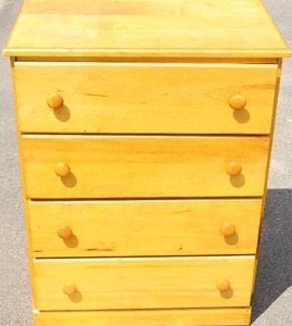 Wood 4-Drawer Dresser