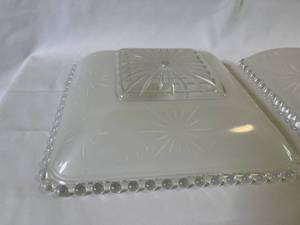 lot 109 image: Two Vintage Glass Ceiling Light Shades