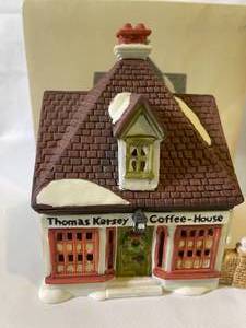 lot 114 image: Department 56 Buildings Including Booter and Cobbler & Thomas Kersey Coffee Shop