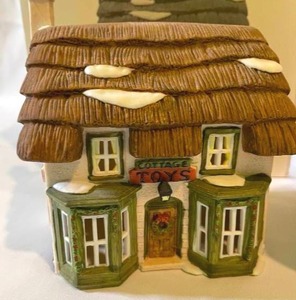 lot 129 image: Department 56 Green Grocer and Cottage Toys