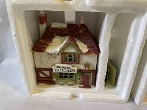 lot 131 image: Three Department 56 Buildings Including Butcher, Smithy Bean And Son & Crowntree Inn