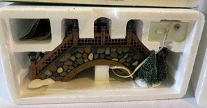 lot 135 image: Department 56  Fieldstone Footbridge and Doctor Watt Surgery