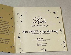 lot 136 image: Pipka Now Thats A Big Stocking  Santa Figurine  Pipka Santa Figurine