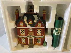 lot 137 image: Two Department 56 Buildings Including Boarding Lodging School and Hather Harness