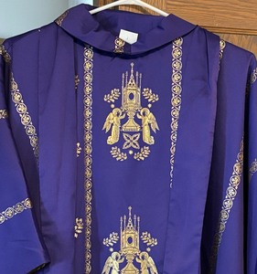 lot 4 image: Houssard Priest Vestment  Ceremonial Gown