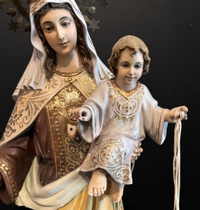 lot 5 image: Vintage Virgen del Carmen Sculpture