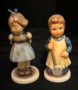 lot 45 image: Variety of Adorable Hummel Figurines including Firstmate, Forever Yours, Pigtails and More