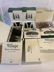 lot 164 image: Large Lot of Department 56 Decorative Trees with Original Boxes