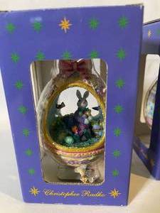 lot 182 image: Three Christopher Radko Springs A Bloomin 02-7260-CB w Original Box