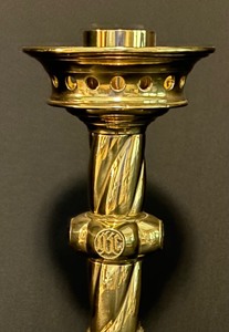lot 92 image: Vintage Brass Alter Candle Holder