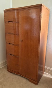 lot 12 image: 1930s Art Deco Tribond Furniture Company Armoire