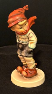 lot 218 image: Six Adorable Vintage Hummel Figurines including Goose Girl, Apple Tree Boy and More