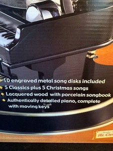 lot 233 image: Mr Christmas Piano Symphonique Grand Piano Music Box with Song Discs Vintage