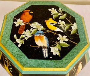 lot 53 image: Stunning Hand-Painted Acrylic Wood Box by Expressions in Paint