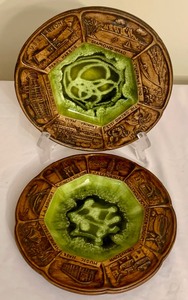 lot 54 image: Pair of Vintage Treasure Craft - CALIFORNIA LANDMARKS Pottery Trinket Dish  Ash Tray