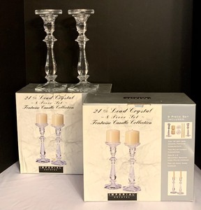 lot 55 image: 24% Lead Crystal Candle Collection - Two Boxed Sets