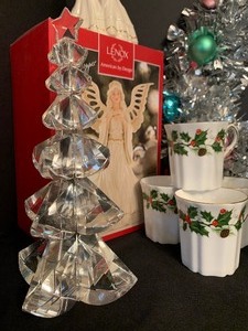lot 59 image: Pretty Lot of Christmas Decorations, Including Lenox Angel Tree Topper
