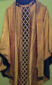 lot 269 image: Stunning Gold and Black Catholic Priest Vestment Robe