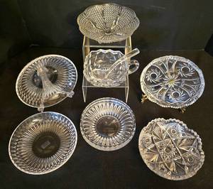 lot 275 image: Lovely Crystal Serving Dish Grouping, Including Towle and Bleikristall