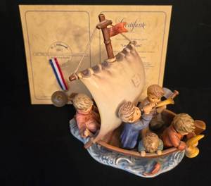 lot 276 image: Limited Edition Anniversary Land in Sight Hummel Figure