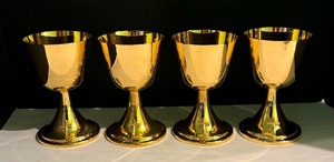 lot 316 image: Four Brass Chalices