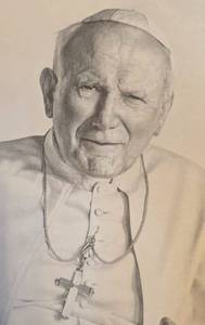 lot 291 image: Framed Pope John Paul The Great Etching