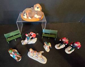 lot 408 image: Fun Selecton of Dept. 56 Miniatures  Lou Rankin Decor