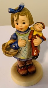 lot 341 image: Adorable Vintage Hummels Including Little Girl Holding a Doll