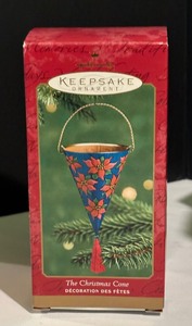 lot 392 image: 9 Hallmark Keepsake Ornaments including Best Pals, A Familiar Face, Christmas Cone and More
