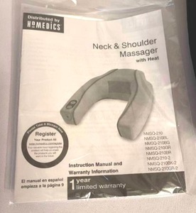 lot 412 image: Homedics Neck and Shoulder Massager Model NMSQ-210BK-2