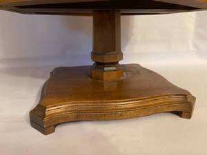 lot 429 image: Vintage Wooden Pedestal Accent Table with Storage