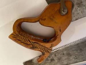 lot 438 image: Three Vintage Wooden Handled Hand Saws