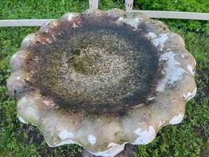 lot 457 image: Vintage Concrete Bird Bath