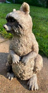 lot 460 image: Resin Rocky Raccoon Garden Statue