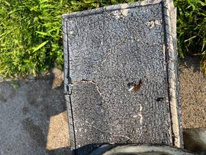 lot 461 image: Halted due to damage - Boy On a Bench Resin Garden Statue