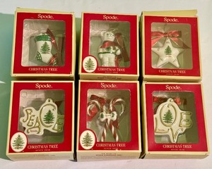 lot 191A image: Six Spode Christmas Ornaments, New