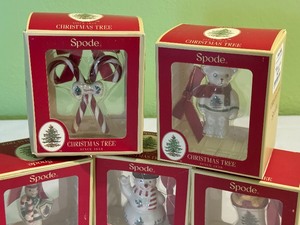 lot 191B image: Six Spode Christmas Ornaments, New