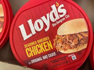 lot 21 image: H-G - Lloyds Seasoned Shredded Chicken in Original BBQ Sauce - Lot of 6