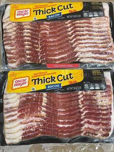 lot 26 image: E - Oscar Mayer Naturally Hardwood Smoked Thick Cut Bacon 2-Pack 1 LB each