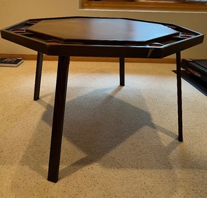 lot 91 image: Its Game Night  Vintage Folding Poker Table