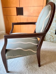 lot 14 image: Custom Upholstered REGENCY STYLE ARM CHAIR