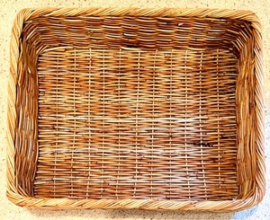 lot 87 image: Lovely Wicker Storage Basket with Pink Pillow and Throw Blanket