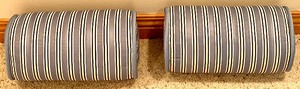 lot 88 image: 3 Decorative Yellow and Blue Throw Pillows