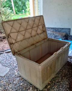 lot 59A image: Vintage Heavy Duty Outdoor Bin by SUNCAST