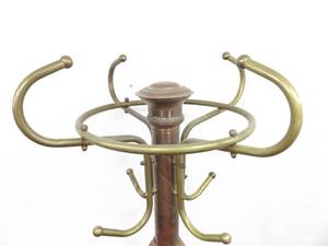 lot 3 image: Antique Brass and Copper Coat Rack