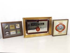 lot 17 image: Lot of 3 Liquor Advertising Wall Mirrors